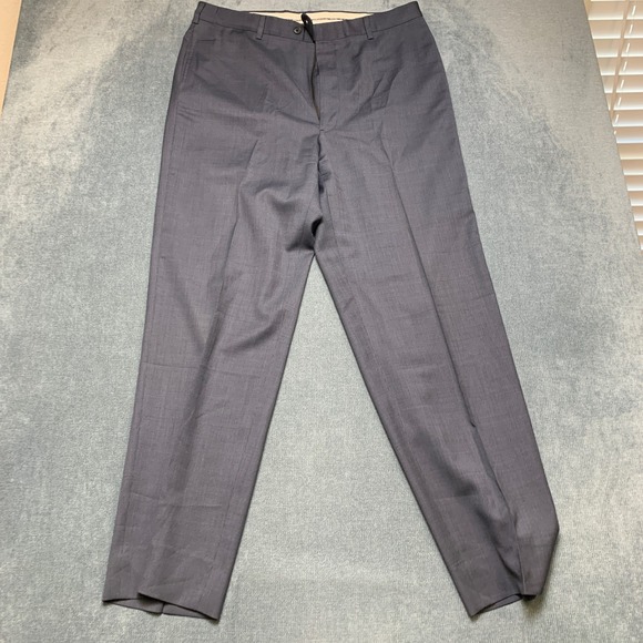 Other - Mens Dress Pants 36 Gray Flat Front Business Formal Straight Leg Office Wear